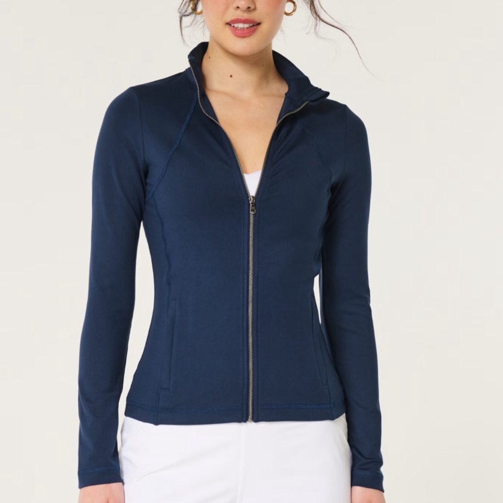 Gilly hicks active recharge zip up jacket size XS in navy